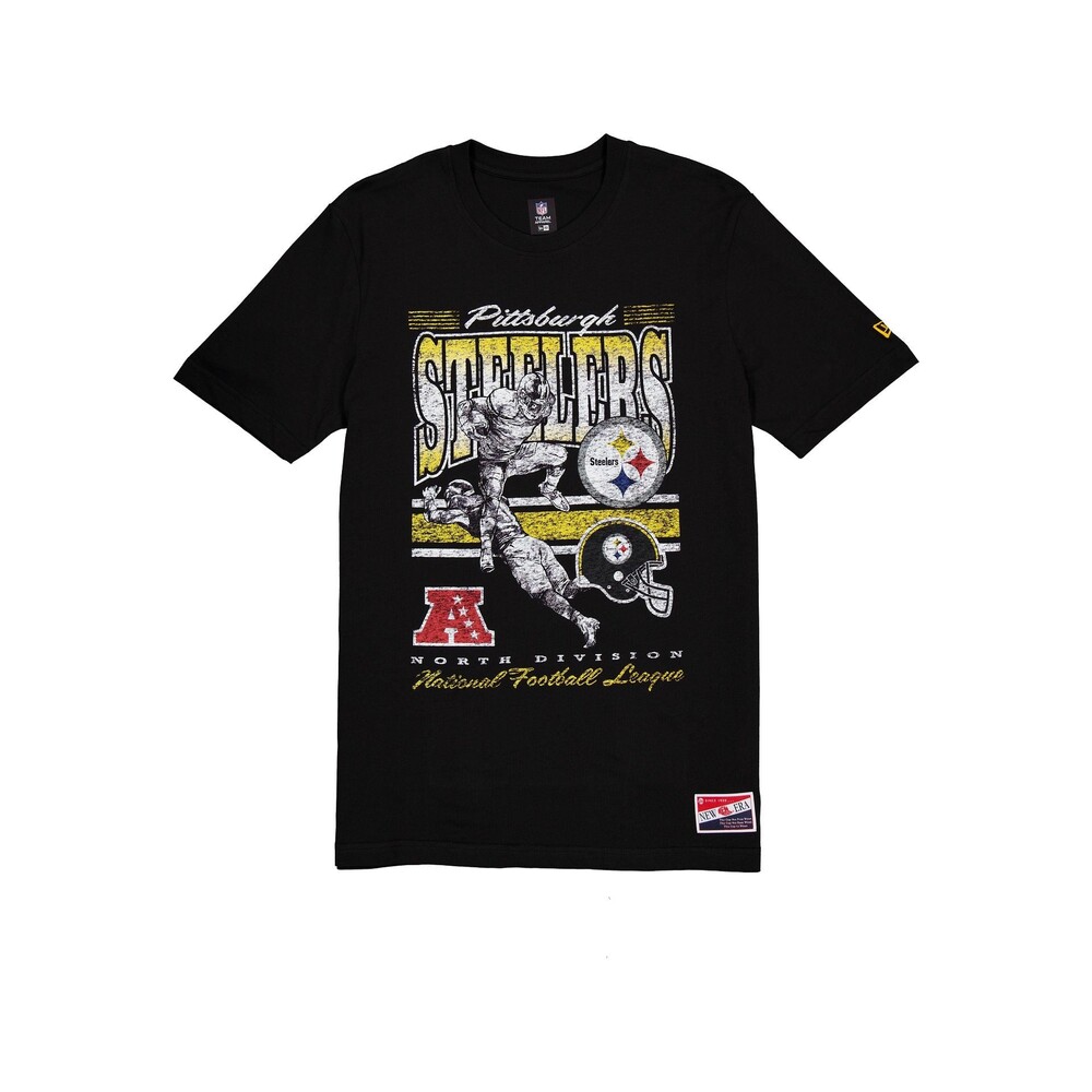 New Era Pittsburgh Steelers Throwback Distress T-Shirt - Size M